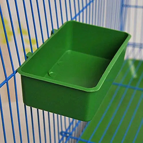 Litewoo Bird Seed Food Feeder Dish Water Feeder Bowl for Parrot Macaw African Greys Budgies Parakeet Cockatiel Conure Canary Finch Cage (4.7inch)