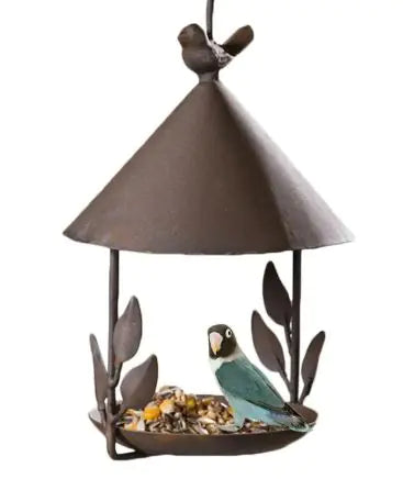 Iron Bird Feeder Outdoor Garden Decor